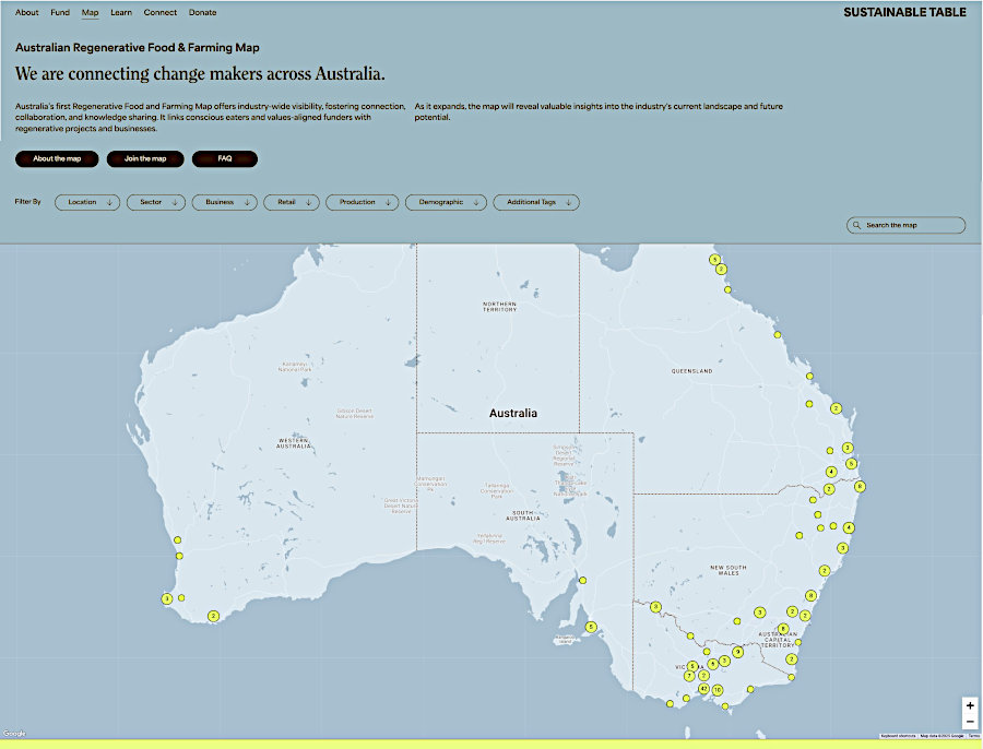 Sustainable Table Map